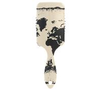 World Game Treasure Map Rpg Pirates Brosse antistatique pour séchage au sèche-cheveux Conçu masseur de tête pour cheveux épais avec poignée ergonomique cepillo para peinar