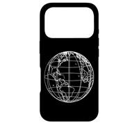 World Globe Line Art Carte planète Terre Atlas Voyage Coque pour iPhone 17 Pro