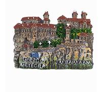 World Heritage Meteora Grèce Aimant de réfrigérateur 3D souvenir de voyage, décoration de la maison, de la cuisine