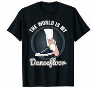 World is My Dancefloor Ballet Swan Hip Hop Street Dance Hobby Gift T-Shirt T-Shirt Black XL