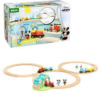World Micky Maus Set -Holzeisenbahn Holzeisenbahn Inklusive Bahnhof (