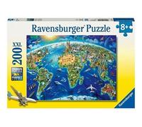 Ravensburger Puzzle Carte des monuments du monde 200 pièces dès 8 ans