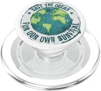World Ocean Day. Our Power, Our Planet. Save Earth. Nature PopSockets PopGrip pour MagSafe