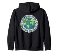 World Ocean Day. Our Power, Our Planet. Save Earth. Nature Sweat à Capuche