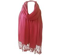 World Of Châles Unisexe Uni Écharpe Pashmina Châle Étole Enveloppante Haute Qualité 100% Viscose Usine Enlèvement COULEURS SAISONNIÈRES - Rose De Rose, 72 x 200 Cms, 72 x 200 Cms