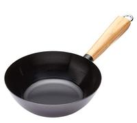 Kitchen Craft Pure Oriental Wok avec poignée en bois Anti-adhésif Acier carbone 20 cm