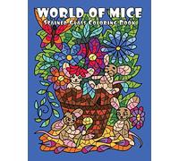 WORLD of MICE (Stained Glass Coloring Book): Mosaic Coloring Book for Adults Relaxation and Stress Relief
