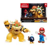 World Of Nintendo New 2018 Mario Vs. Bowser Diorama Gift Set - 3 Figure Pack Action Figure Pack