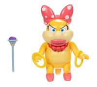 World of Nintendo - Super Mario - Figurine articulée 10.2cm + Accessoire - Wendy + Baguette Magique