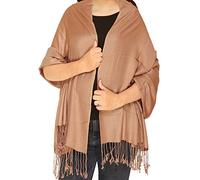 World of Shawls monde de châles Uni pashmina écharpe hijab écharpe étole enveloppant haute qualité 100% viscose USINE enlèvement - Sable, 72 x 200 Cms