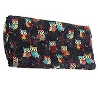 World of Shawls vendeur anglais ! Neuf Chouette Oiseaux Branche imprimé Femme Long écharpes Maxi écharpe, Étole, Enveloppant, Sarong, châles - Noir, 100 x 180 cm