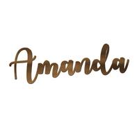 World of Sparkles Amanda Breloque pour gâteau de célébration personnalisée en acrylique de 3 mm d'épaisseur et élégante | Nom/mot personnalisé - 7,6 cm, 10,2 cm, 12,7 cm, 15,2 cm (bronze miroir) 15,2