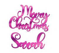 World of Sparkles Breloque en acrylique pour gâteau de fête de Noël - 3 mm d'épaisseur - 7,6 cm, 10,2 cm, 12,7 cm, 15,2 cm (miroir rose) 10,2 cm