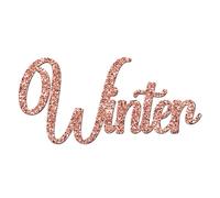 World of Sparkles Breloque personnalisée en acrylique de 3 mm d'épaisseur et élégante pour fête de Noël - 7,6 cm, 10,2 cm, 12,7 cm, 15,2 cm (paillettes or rose) 12,7 cm