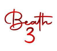 World of Sparkles Breloque pour gâteau de célébration en acrylique « Beath 3 » de 3 mm d'épaisseur et élégante | Nom et numéro personnalisés - 7,6 cm, 10,2 cm, 12,7 cm, 15,2 cm (rouge) 7,6 cm