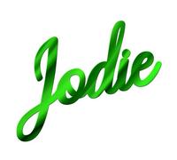 World of Sparkles Breloque pour gâteau de célébration « Jodie » en acrylique de 3 mm d'épaisseur et élégante | Nom/mot personnalisé - 7,6 cm, 10,2 cm, 12,7 cm, 15,2 cm (turquoise) 7,6 cm