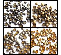 World of Sparkles Hot Fix Clous ronds à repasser pour vêtements, tête de clou en métal, perles, chaussures, sacs en cuir et accessoires artistiques DIY 10mm - 100pcs Silver