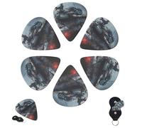 World of Tanks Lot de 6 médiators de guitare personnalisés avec boîte de rangement 3 épaisseurs différentes (0,46 mm, 0,71 mm, 0,96 mm)