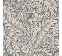 World of Wallpaper - Papier peint FLORENCE (10 m x 53 cm) (Bleu/Blanc cassé)