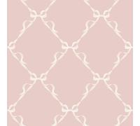 World of Wallpaper Tied with a Bow Cute Minimalist Kids Wallpaper Perfect for Children's Bedrooms, Nursery Playrooms Wallcovering Baby Girls Cream/Pink 50480