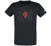 World Of Warcraft Azeroth Horde Homme T-Shirt Manches Courtes Noir 100% Coton Regular/Coupe Standard