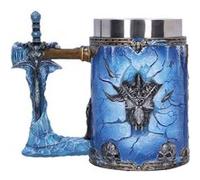 Nemesis Now Chope World of Warcraft The Lich King, résine, bleu, tasse à bière officielle World of Warcraft, insert amovible en acier inoxydable, coulée dans la meilleure résine, peinte à la main
