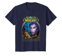 World of Warcraft Epic Tyrande Whisperwind Big Chest Poster T-Shirt, Enfant, Bleu Marine, 12 Ans