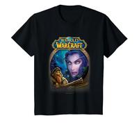 World of Warcraft Epic Tyrande Whisperwind Big Chest Poster T-Shirt, Enfant, Noir, 12 Ans