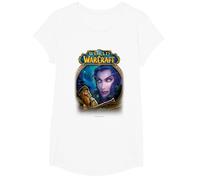 World of Warcraft Epic Tyrande Whisperwind Big Chest Poster T-Shirt, Fille, Blanc, L