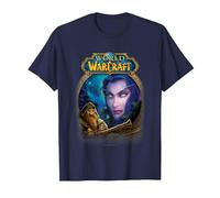 World of Warcraft Epic Tyrande Whisperwind Big Chest Poster T-Shirt, Homme, Bleu Marine, 3XL