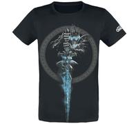 World Of Warcraft Lich King Homme T-Shirt Manches Courtes Noir S 100% Coton Regular/Coupe Standard