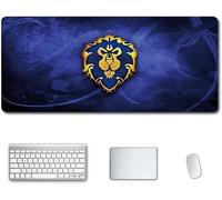 World of Warcraft Tapis de Souris XL 900x400mm Hydrorésistant Anime Mouse Pad Grand Tapis de Souris Gamer avec Base en Caoutchouc Anti-Glissant Surface Texturée pour Ordinateur et PC, E