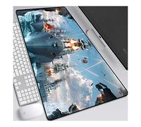 World of Warships 900x400mm Tapis de Souris XXL Multifonction Gaming Mousepad XXL Grand sous Main, Anime Souris 3mm Bureau Anti-Glissant Surface Texturée pour Ordinateur, D