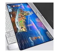 World of Warships Tapis de Souris Gaming XXL, 900x400mm, Anime Mouse Pad - Surface spéciale améliore la Vitesse et la précision, 3mm Base en Caoutchouc Antidérapant Surface-pour Ordinateur et PC, C