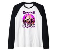 World on Fire x Deception Chaos, vieil anglais x Streetwear Manche Raglan