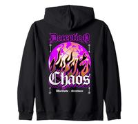 World on Fire x Deception Chaos, vieil anglais x Streetwear Sweat à Capuche