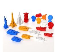 World Order: Lot miniature - 93 pièces de collection, impression 3D, composants de mise à niveau de jeu de société, réservoirs, monuments, marqueurs, ensemble d'accessoires supplémentaires