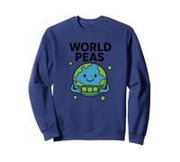 World Peas Pun Funny Peace avec Une Jolie Terre et Une Gousse de Pois Sweatshirt