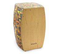 World Rhythm Cajón Bois Clair Tribal Jaune Orange
