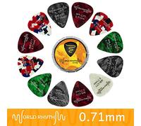 World Rhythm Lot de 12 médiators en celluloïd avec boîte de rangement