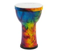 World Rhythm MDJ007-RD Djembé Synthétique 6" Pré-Accordé - Tambour à Main Léger et Résistant pour Écoles et Festivals - Arc-en-Ciel