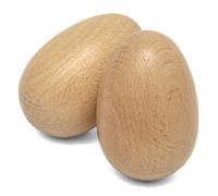 World Rhythm Œufs Shakers en Bois Naturel - Paire