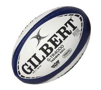 World Rugby Shop X Gilbert G-TR4000 Ballon de Rugby Taille 3 - Équipement de Rugby Durable - Surface antidérapante Triangulaire - Construction 3 Plis - Bleu Marine