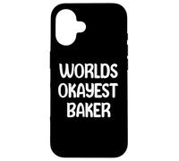 World’s Okayest Baker Funny Workplace Humor Tees Mugs Coque pour iPhone 16