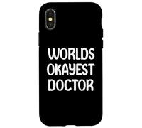 World’s Okayest Doctor Funny Workplace Humor Tees Mugs Coque pour iPhone X/XS