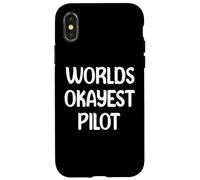 World’s Okayest PilotFunny Workplace Humor Tees Mugs Coque pour iPhone X/XS