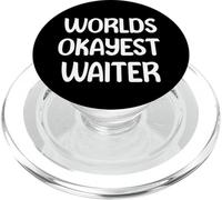 World’s Okayest Waiter Funny Workplace Humor Tees Mugs PopSockets PopGrip pour MagSafe