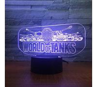 World Tank Car 3D Night Light Illusion électrique 3d Lamp LED 7 Changement de couleur USB touch lampe de bureau pour le cadeau d'anniversaire de l'enfant Décoration de la chambre