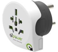- World To India Adaptateur De Voyage Universel Avec Prise De Terre Protection Antichoc Kid Safe Tension Et Puissance Max. 100V-500W / 250V-1250W