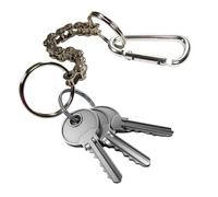 World Trade Porte-clés chaîne portefeuille de sécurité 17 cm avec mousqueton de ceinture en métal pour chaîne de moto - Jeans Biker Punk Hip-Hop, acier, S
